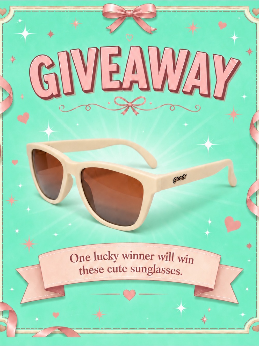 *GIVEAWAY* Goodr Cream Sunglasses